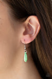 DROPLET Like Its Hot - Green Necklace - Paparazzi Accessories Necklace Bedazzle Me Pretty Mobile Fashion Boutique