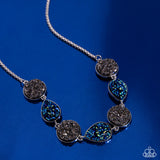 Druzy Demand - Silver Necklace - Paparazzi Accessories Necklace Bedazzle Me Pretty Mobile Fashion Boutique