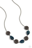 Druzy Demand - Silver Necklace - Paparazzi Accessories Necklace Bedazzle Me Pretty Mobile Fashion Boutique