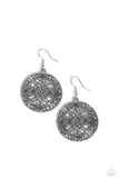 Dubai Decor - Silver Earrings - Paparazzi Accessories Earrings Bedazzle Me Pretty Mobile Fashion Boutique