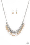 Duchess Dior - Brown Necklace - Paparazzi Accessories Necklace Bedazzle Me Pretty Mobile Fashion Boutique