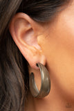 Dune Dynasty - Brass Earrings - Paparazzi Accessories Earrings Bedazzle Me Pretty Mobile Fashion Boutique