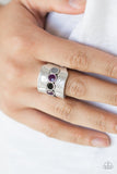 Dusky Dunes - Purple Ring - Paparazzi Accessories Ring Bedazzle Me Pretty Mobile Fashion Boutique