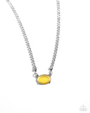 Dynamic Delicacy - Yellow Necklace - Paparazzi Accessories Necklace Bedazzle Me Pretty Mobile Fashion Boutique