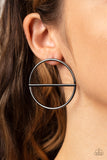Dynamic Diameter - Black Post Earrings - Paparazzi Accessories Post Earrings Bedazzle Me Pretty Mobile Fashion Boutique