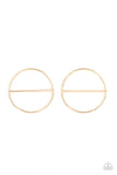 Dynamic Diameter - Gold Post Earrings - Paparazzi Accessories Post Earrings Bedazzle Me Pretty Mobile Fashion Boutique