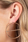 Dynamic Diameter - Gold Post Earrings - Paparazzi Accessories Post Earrings Bedazzle Me Pretty Mobile Fashion Boutique