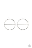 Dynamic Diameter - Silver Post Earrings - Paparazzi Accessories Post Earrings Bedazzle Me Pretty Mobile Fashion Boutique