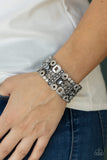 Dynamically Diverse - Silver Bracelet - Paparazzi Accessories Bracelet FS-Bedazzle Me Pretty Mobile Fashion Boutique