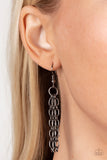 Dynamite Dynamo - Black Necklace - Paparazzi Accessories Necklace Bedazzle Me Pretty Mobile Fashion Boutique