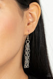 Dynamite Dynamo - Silver Necklace - Paparazzi Accessories Necklace Bedazzle Me Pretty Mobile Fashion Boutique