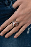 Earth Hearth - Brown Ring - Paparazzi Accessories Ring Bedazzle Me Pretty Mobile Fashion Boutique