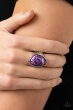 Earth Hearth - Purple Ring - Paparazzi Accessories Ring Bedazzle Me Pretty Mobile Fashion Boutique