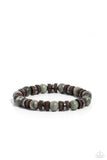 Earthy Empath - Green Bracelet - Paparazzi Accessories Bracelet Bedazzle Me Pretty Mobile Fashion Boutique