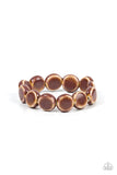Earthy Entrada - Brown Bracelet - Paparazzi Accessories Bracelet Bedazzle Me Pretty Mobile Fashion Boutique