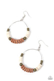 Earthy Esteem - Brown Earrings - Paparazzi Accessories Earrings Bedazzle Me Pretty Mobile Fashion Boutique