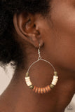 Earthy Esteem - Brown Earrings - Paparazzi Accessories Earrings Bedazzle Me Pretty Mobile Fashion Boutique