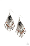 Earthy Etiquette - Black Earrings - Paparazzi Accessories Earrings Bedazzle Me Pretty Mobile Fashion Boutique