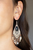 Earthy Etiquette - Black Earrings - Paparazzi Accessories Earrings Bedazzle Me Pretty Mobile Fashion Boutique