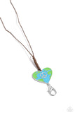 Earthy Evolution - Blue Lanyard - Paparazzi Accessories Lanyard Bedazzle Me Pretty Mobile Fashion Boutique