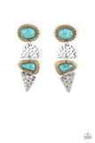 Earthy Extravagance - Multi Post Earrings - Paparazzi Accessories Post Earrings Bedazzle Me Pretty Mobile Fashion Boutique