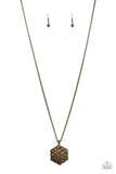 East Coast Elixir - Brown Necklace - Paparazzi Accessories Necklace Bedazzle Me Pretty Mobile Fashion Boutique