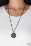 East Coast Elixir - Brown Necklace - Paparazzi Accessories Necklace Bedazzle Me Pretty Mobile Fashion Boutique