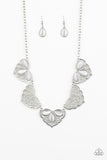 East Coast Essence - White Necklace - Paparazzi Accessories Necklace Bedazzle Me Pretty Mobile Fashion Boutique