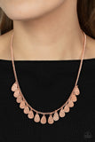 Eastern CHIME Zone - Copper Necklace - Paparazzi Accessories Necklace Bedazzle Me Pretty Mobile Fashion Boutique