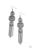 Eastern Elegance - Black Earrings - Paparazzi Accessories Earrings Bedazzle Me Pretty Mobile Fashion Boutique