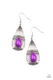 Eastern Essence - Purple Earrings - Paparazzi Accessories Earrings Bedazzle Me Pretty Mobile Fashion Boutique