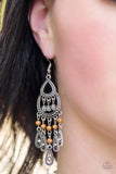 Eastern Excursion - Brown Earrings - Paparazzi Accessories Earrings Bedazzle Me Pretty Mobile Fashion Boutique