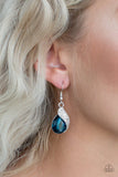 Easy Elegance - Blue Earrings - Paparazzi Accessories Earrings Bedazzle Me Pretty Mobile Fashion Boutique