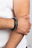 Easy on the Hardware - Black Bracelet - Paparazzi Accessories Bracelet Bedazzle Me Pretty Mobile Fashion Boutique