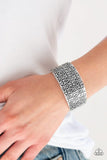 Eat Your Heart Out - Silver Bracelet - Paparazzi Accessories Bracelet Bedazzle Me Pretty Mobile Fashion Boutique