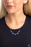 ECLECTIC Heart - Blue Necklace - Paparazzi Accessories Necklace Bedazzle Me Pretty Mobile Fashion Boutique