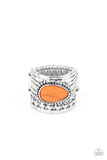 Eco Energy - Orange Ring - Paparazzi Accessories Ring Bedazzle Me Pretty Mobile Fashion Boutique