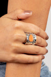 Eco Energy - Orange Ring - Paparazzi Accessories Ring Bedazzle Me Pretty Mobile Fashion Boutique