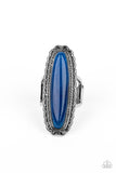 Eco Equinox - Blue Ring - Paparazzi Accessories Ring Bedazzle Me Pretty Mobile Fashion Boutique