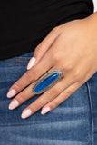 Eco Equinox - Blue Ring - Paparazzi Accessories Ring Bedazzle Me Pretty Mobile Fashion Boutique
