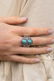 Eco Essence - Blue Ring - Paparazzi Accessories Ring Bedazzle Me Pretty Mobile Fashion Boutique