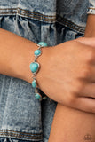 Eco-Friendly Fashionista - Blue Bracelet - Paparazzi Accessories Bracelet Bedazzle Me Pretty Mobile Fashion Boutique