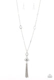 Eden Dew - White Necklace - Paparazzi Accessories Necklace Bedazzle Me Pretty Mobile Fashion Boutique