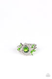 Eden Elegance - Green Ring - Paparazzi Accessories Ring Bedazzle Me Pretty Mobile Fashion Boutique