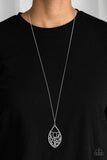 Eden Enchantment - Silver Necklace - Paparazzi Accessories Necklace Bedazzle Me Pretty Mobile Fashion Boutique