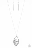 Eden Enchantment - Silver Necklace - Paparazzi Accessories Necklace Bedazzle Me Pretty Mobile Fashion Boutique