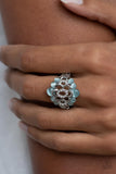 Eden Equinox - Blue Ring - Paparazzi Accessories Ring Bedazzle Me Pretty Mobile Fashion Boutique