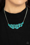 Eden Escape - Blue Necklace - Paparazzi Accessories Necklace Bedazzle Me Pretty Mobile Fashion Boutique