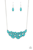 Eden Escape - Blue Necklace - Paparazzi Accessories Necklace Bedazzle Me Pretty Mobile Fashion Boutique