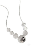 EDGY or Not - Silver Necklace - Paparazzi Accessories Necklace Bedazzle Me Pretty Mobile Fashion Boutique